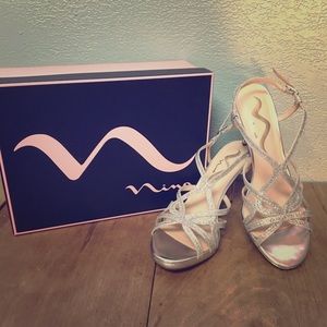 Nina silver heels